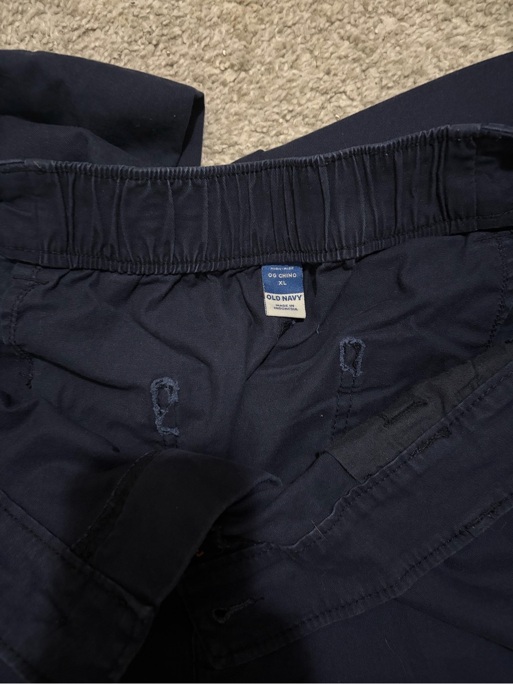 Old Navy Women’s Navy Straight-Leg Chinos - Picture 2 of 8